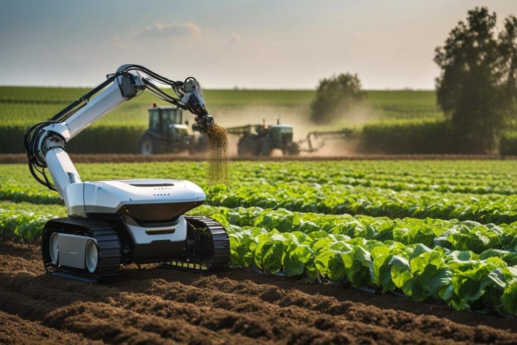 AI-powered robot in action AI-powered robot in action